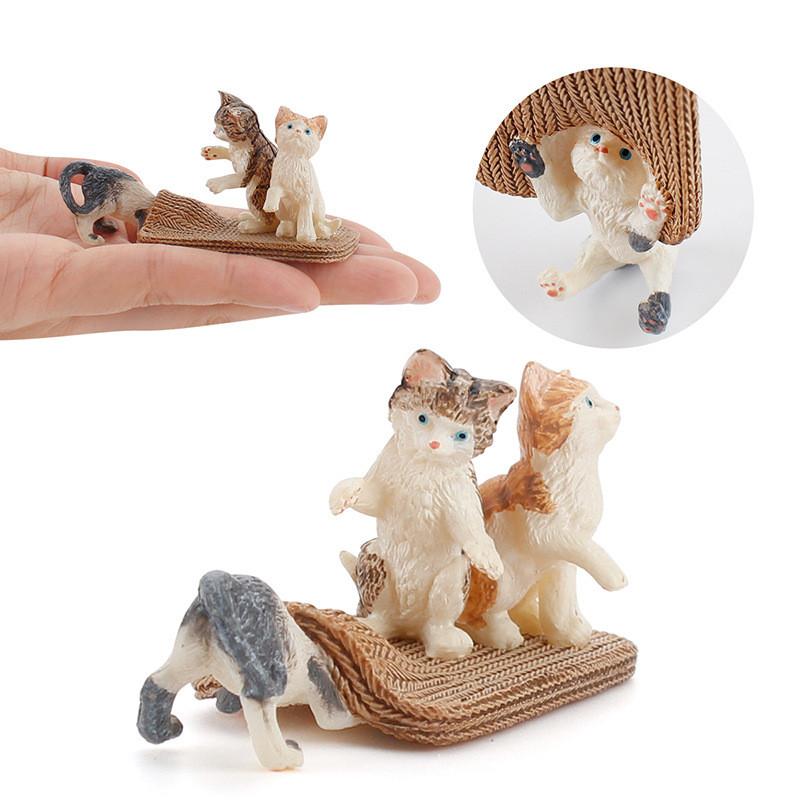 Creative Cat Model Figurine Pvc Collectible Desk Decor For Pet Lovers