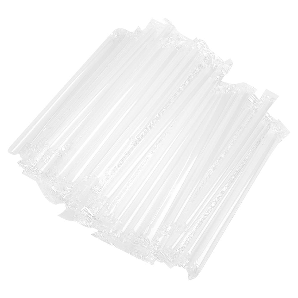 

11mm Disposable Straws Colorful Black Wedding Birthday Party Bar Drink Plastic Milk Tea Juice Milkshake Bubble Tea Coarse Straw (Transparent,100pcs) прозорий