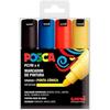 Uniball 182634678 Posca PC7M/4C Lot De 4 Marqueurs Non Permanents Pointe Fine 5,5 Mm Noir/Bleu/Rouge/Jaune