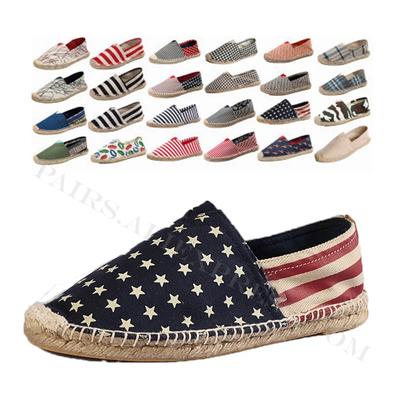 Linen Male Casual Shoes Loafers Mens Women Weaving Fisherman Shoes Handmade Flat Espadrilles Elegant Driving Shoes Footwear