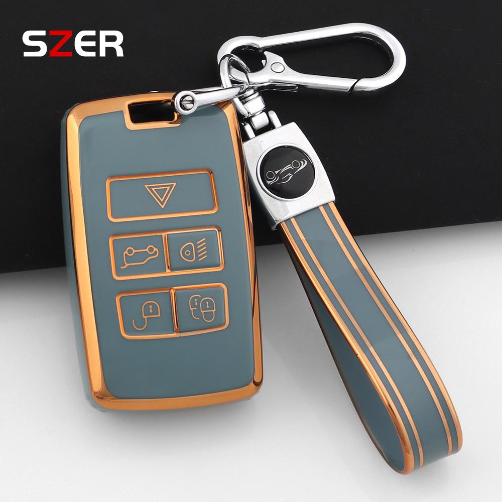 Nueva Funda de Silicona TPU para Llave de Coche Portallaves Carcasa Para Land Rover Range Rover Discovery 5 Sport Para Jaguar Xel E-Pace