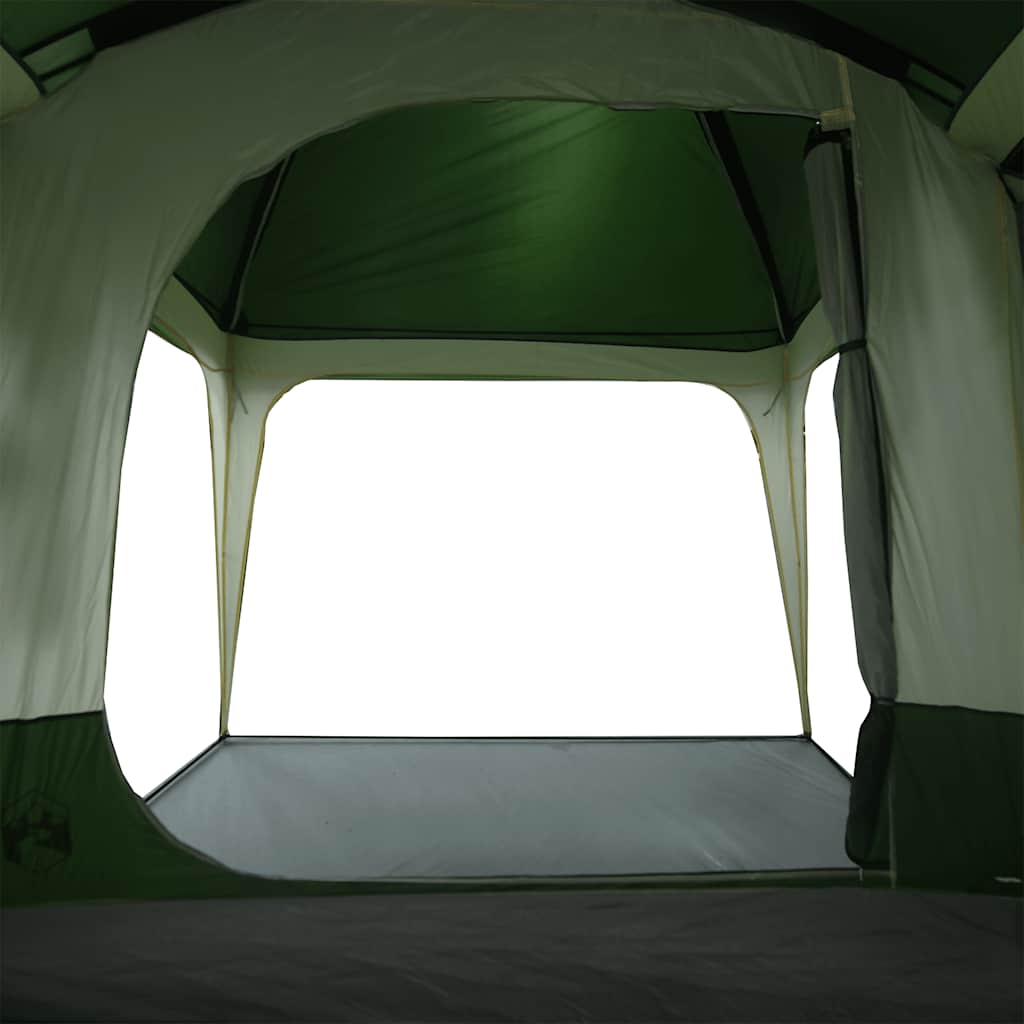 Family Tent with Porch 9 Person Capacity Green Waterproof
