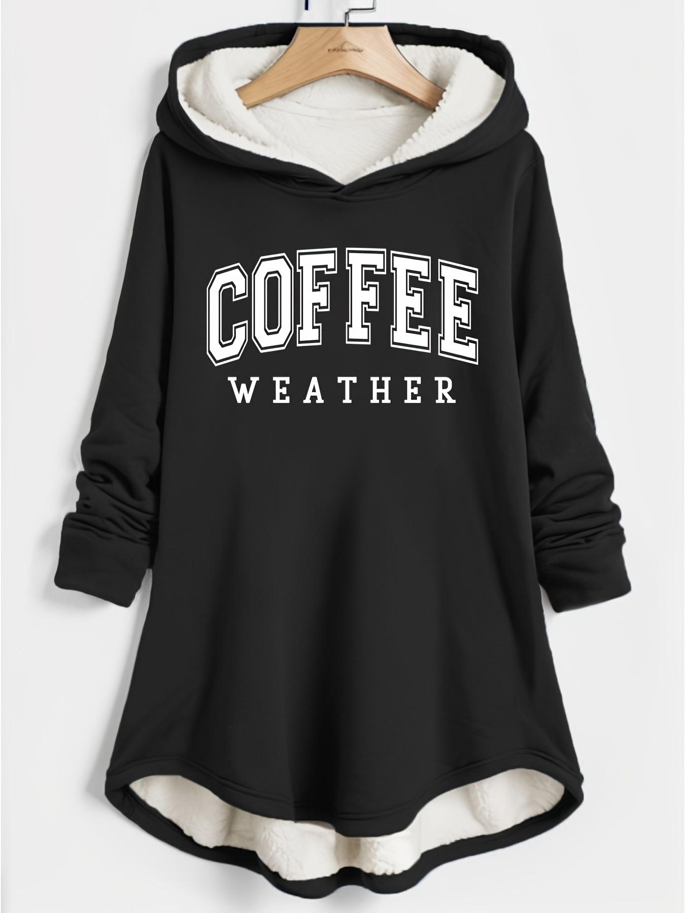 

Женский флисовый свитшот с длинным рукавом и принтом букв 1XL чёрный