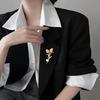 Broche para Mujer Incrustación de Pedrería Decoración de Perlas de Imitación Diseño de Tulipán Brillante Pin de Solapa Hebilla Antideslizante Insignia para Bufanda Accesorios para Ropa Bolsos