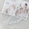 White Organza Big Wings Feather Lace Embroidered Cloth Sticker Dress Performance Clothes Clothing Accessories Decal Decoration