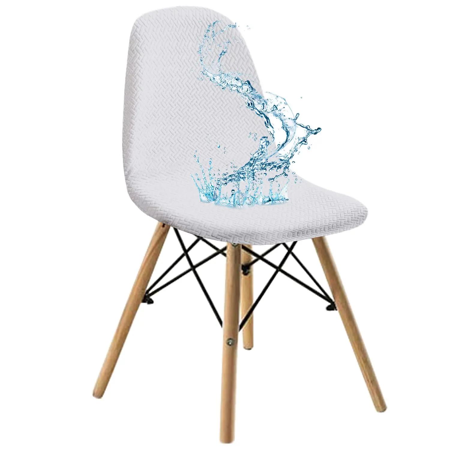 

Водонепроницаемый жаккардовый чехол для стула, эластичные чехлы для стульев, чехлы для столовой, чехлы для мебели, защита для дома и отеля 1 Piece белый