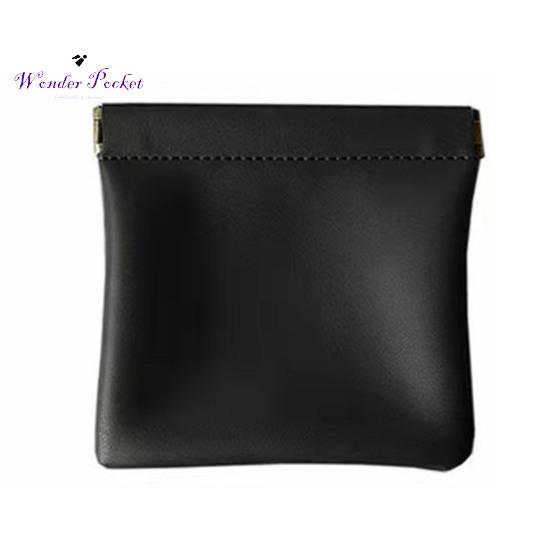Stylish Portable Cosmetic Faux Leather Bag Solid Color Storage