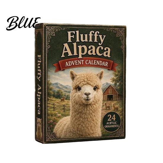 Desktop Decorative Ornaments with 24 24-Day Christmas Calendar 2026 Alpaca Advent Countdown Set 2D Acrylic