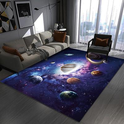Koberec Galaxy Planets Podložka Spirální mlhovina Koberec Mezihvězdný vír Hvězdný prach Kosmický 3D efekt Živá domácí dekorace Podlahové rohožky