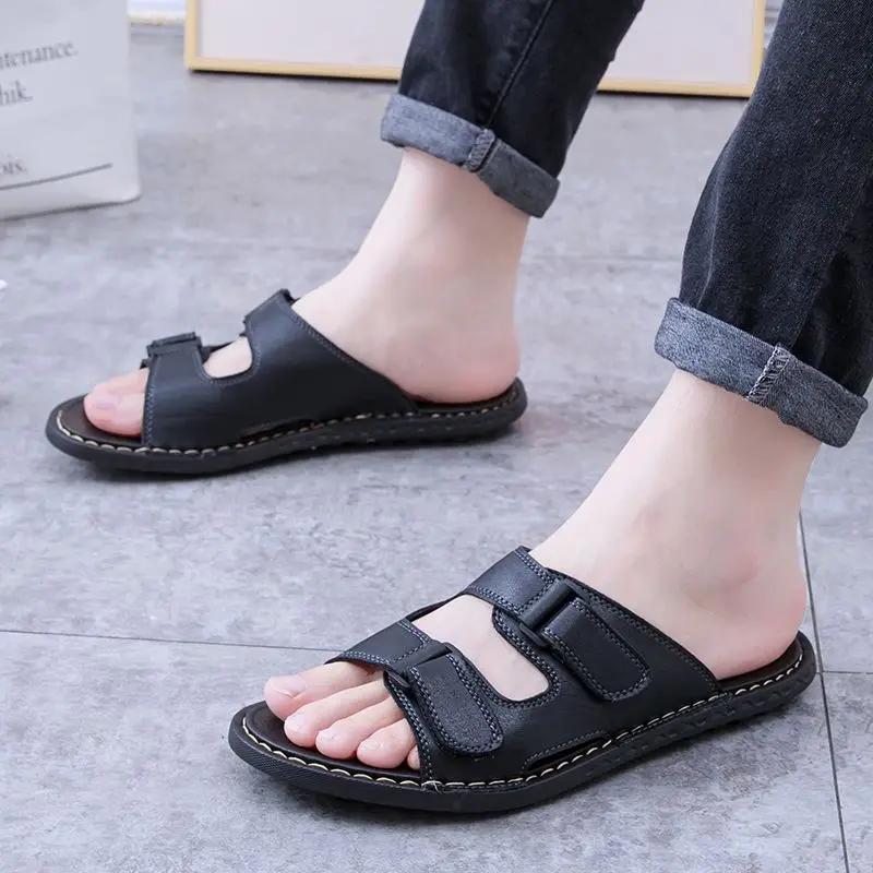 Fashion Soft Men's Shoe Beach Sabot Slides Flat Original Designer Luxury Clappers 2025 Casual Cheap Shoes Liquidation Adult Male Slipper