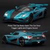 1:24 ONE-1 Miniature Toys Cars Alloy Diecast Models Pull Back Vehicles 4 Doors Opened Sports Car Toddler Toys For Kids Gifts