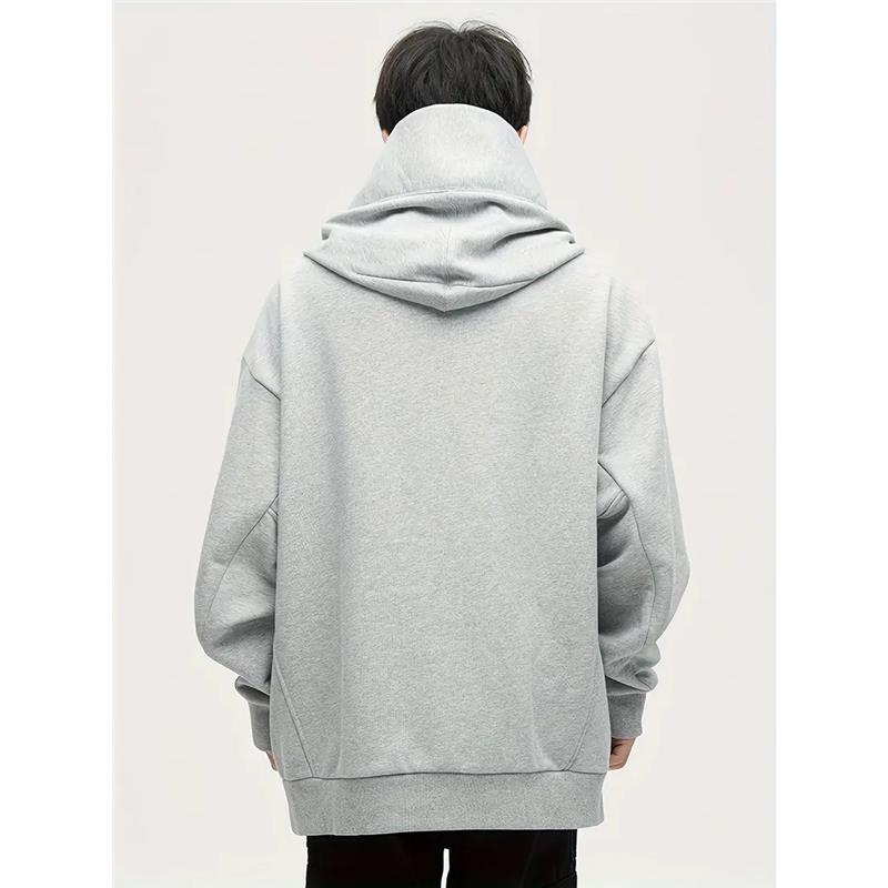 Herre High Street Heavy Ninja Funksjonell Plus Size Skulderpassform Hettegenser