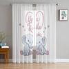 Sweet Baby Elephant Window Curtains Living Room Tulle Curtains Kitchen Decor Kids Room Curtain Window Treatment