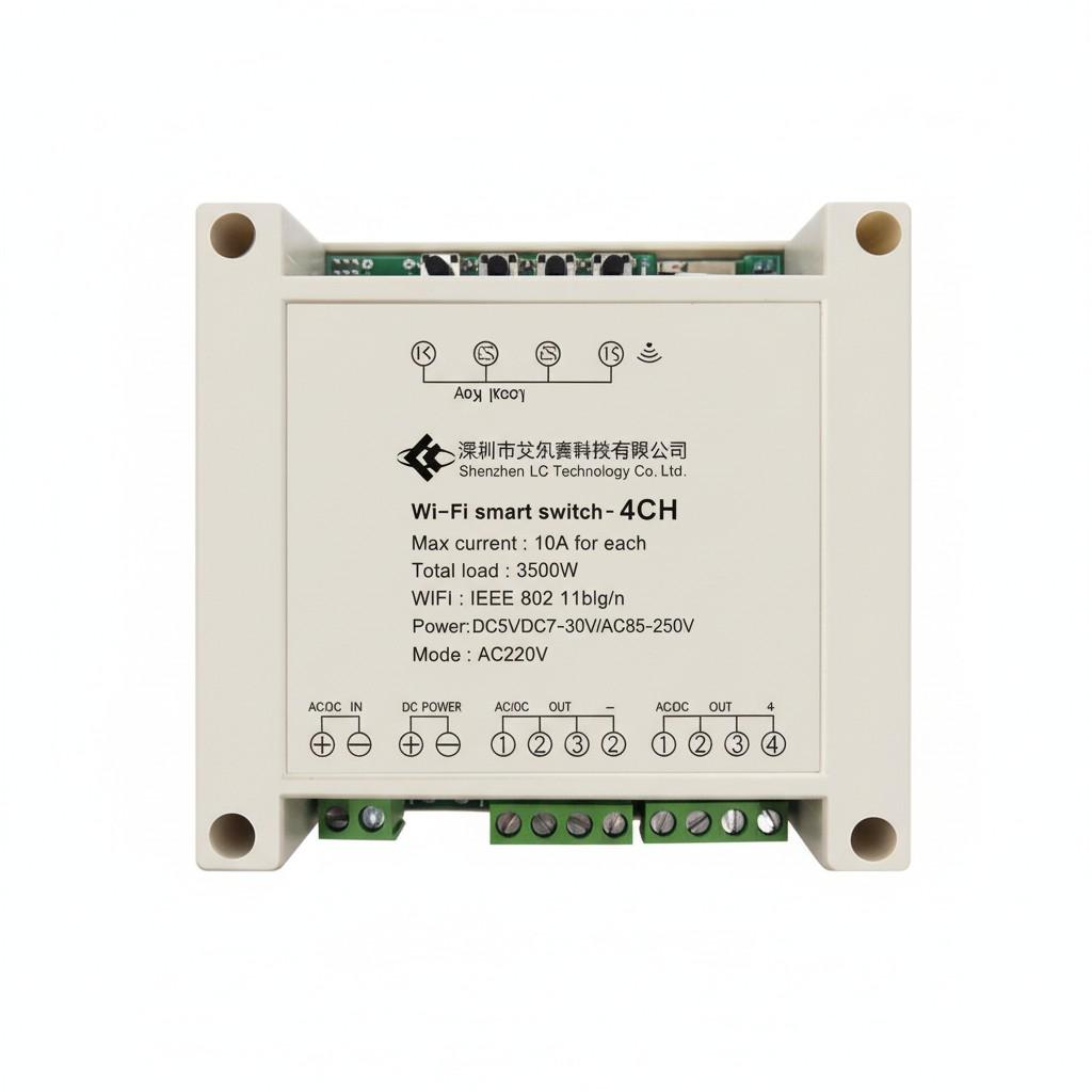 Tmall Genie eWeLink Four-Channel WiFi Remote Relay Phone APP Control Smart Switch DIY Accessory