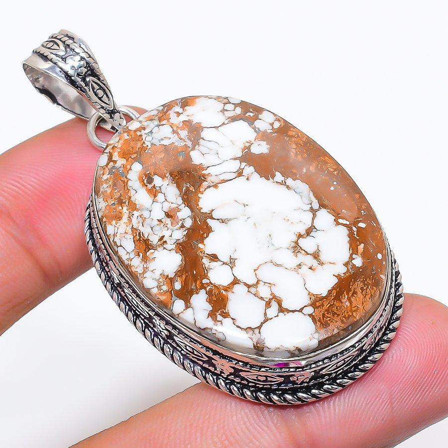 Natural Wild Horse Gemstone 925 Sterling Silver Jewelry Pendant 2.36  AP-14095