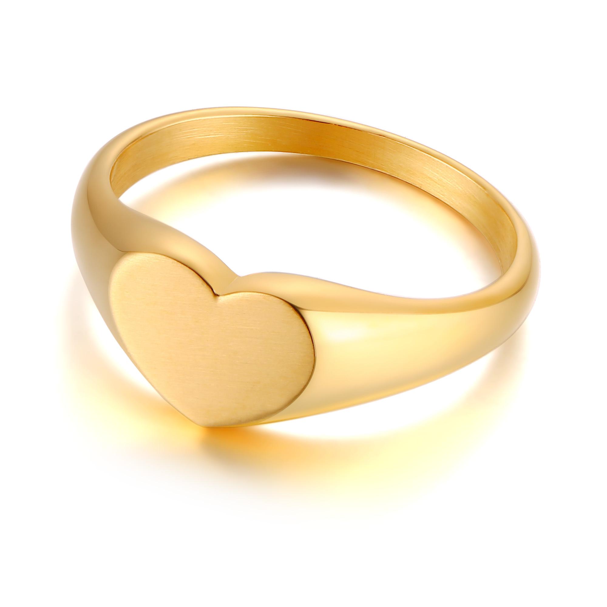 

Stainless Steel Heart Rings Women Gold Color Engagement Wedding Party Ring Finger Jewelry Gift For Girlfriend Valentine s Day 6