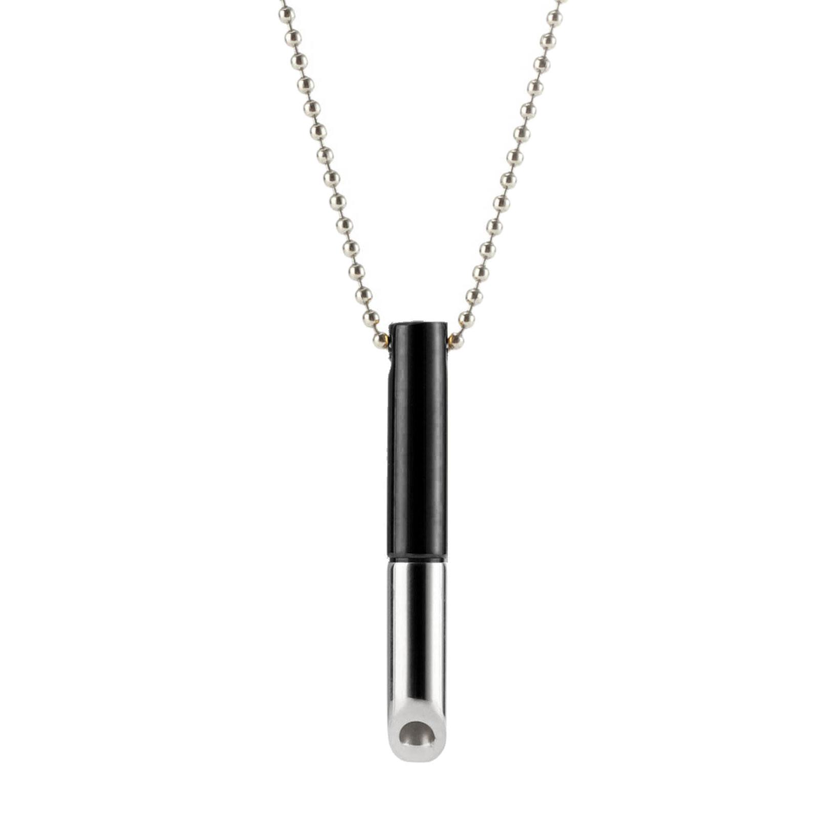

Stainless Steel Anxiety Whistle Pendant Necklace Mindful Breathing Exercises Necklace for Meditation, Relaxation 1