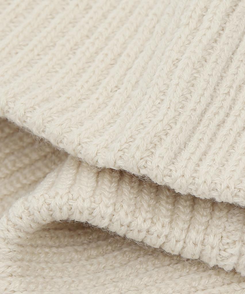 Eondeokeonteulol Winter Slim Fit Knit Thermal Logo Embroidery Unisex Solid Beanie Hat Beanie / Flex / Liquid / Oatmeal