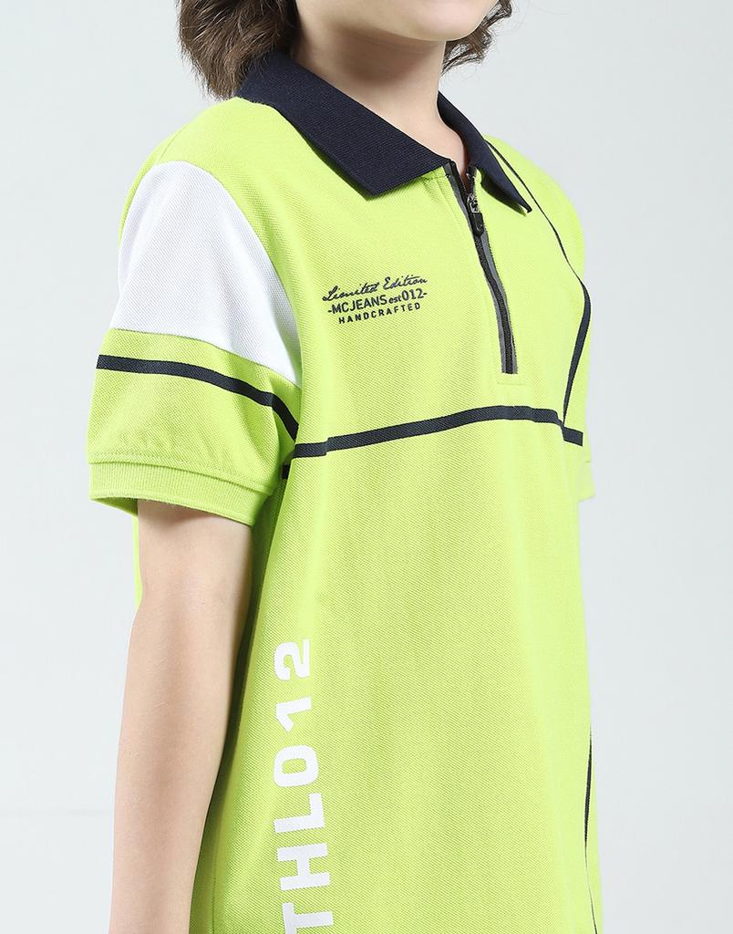 Monte Carlo Boys Solid Collar Neck Tshirt