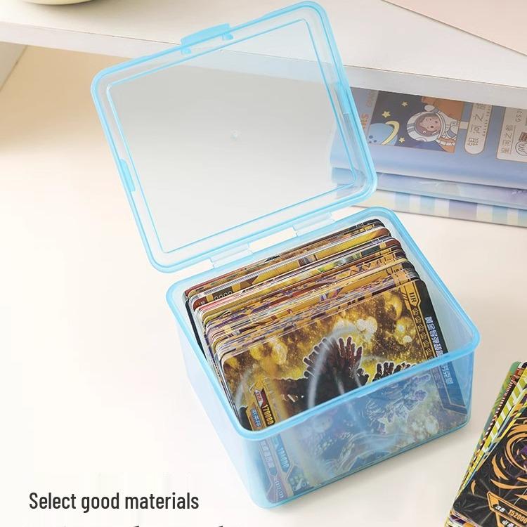 Transparent Dustproof Card & Coin Organizer with Lid for Kids & Students