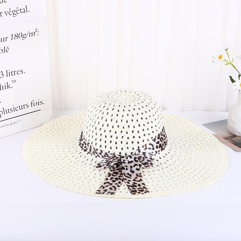 Lady Straw Hat Summer Women Anti-Uv Women Beach Hat Wide Brim Cap Sunshade Lady Straw Hat Fishing Outdoor Wide Brim Cap