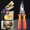 9-in-1 Multifunctional Wire Stripping Pliers with Voltage Tester, Wire Stripper/Cutter/Crimper Tool for Electrical Maintenance