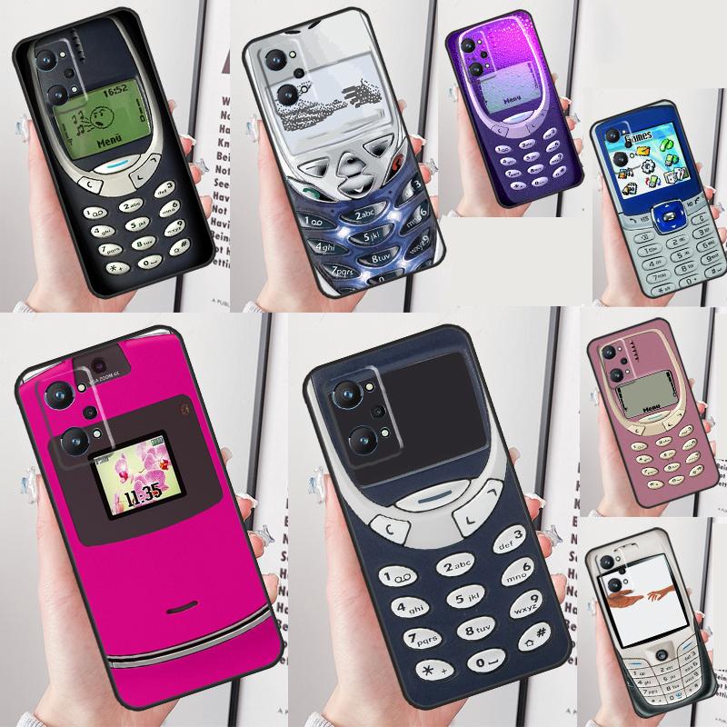 Retro Mobile Phone Case For Realme GT 7 Pro 6 6T C75 C67 C61 C55 C53 C51 C35 C21Y C25S 10 11 12 13 14 Pro Plus