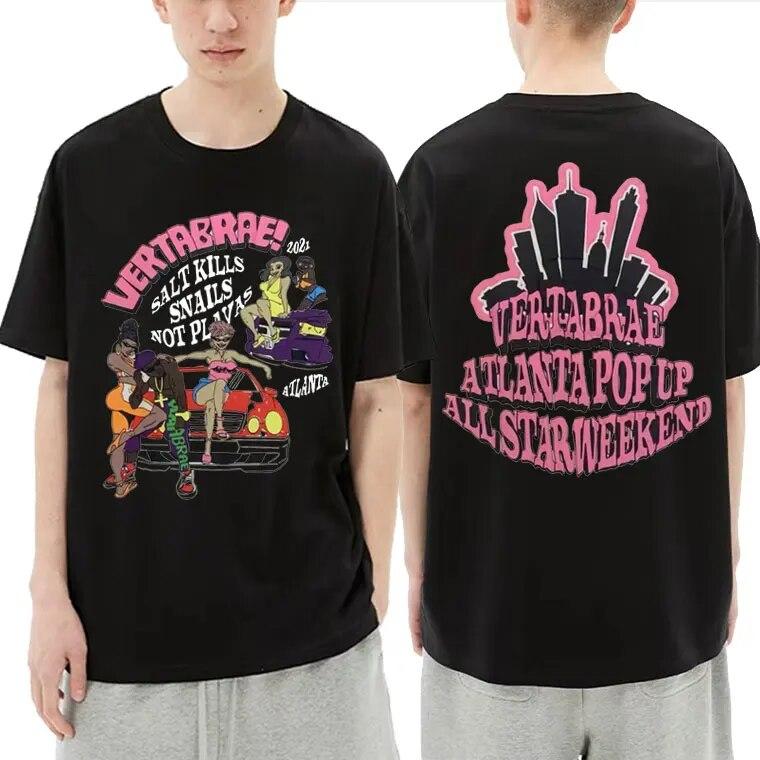 

Trend Graffiti Unisex Women Vertabrae 2021 Salt Kills Snails Not Playas Atlanta Kanye West Футболка в стиле хип-хоп Футболка CPFM XYZ