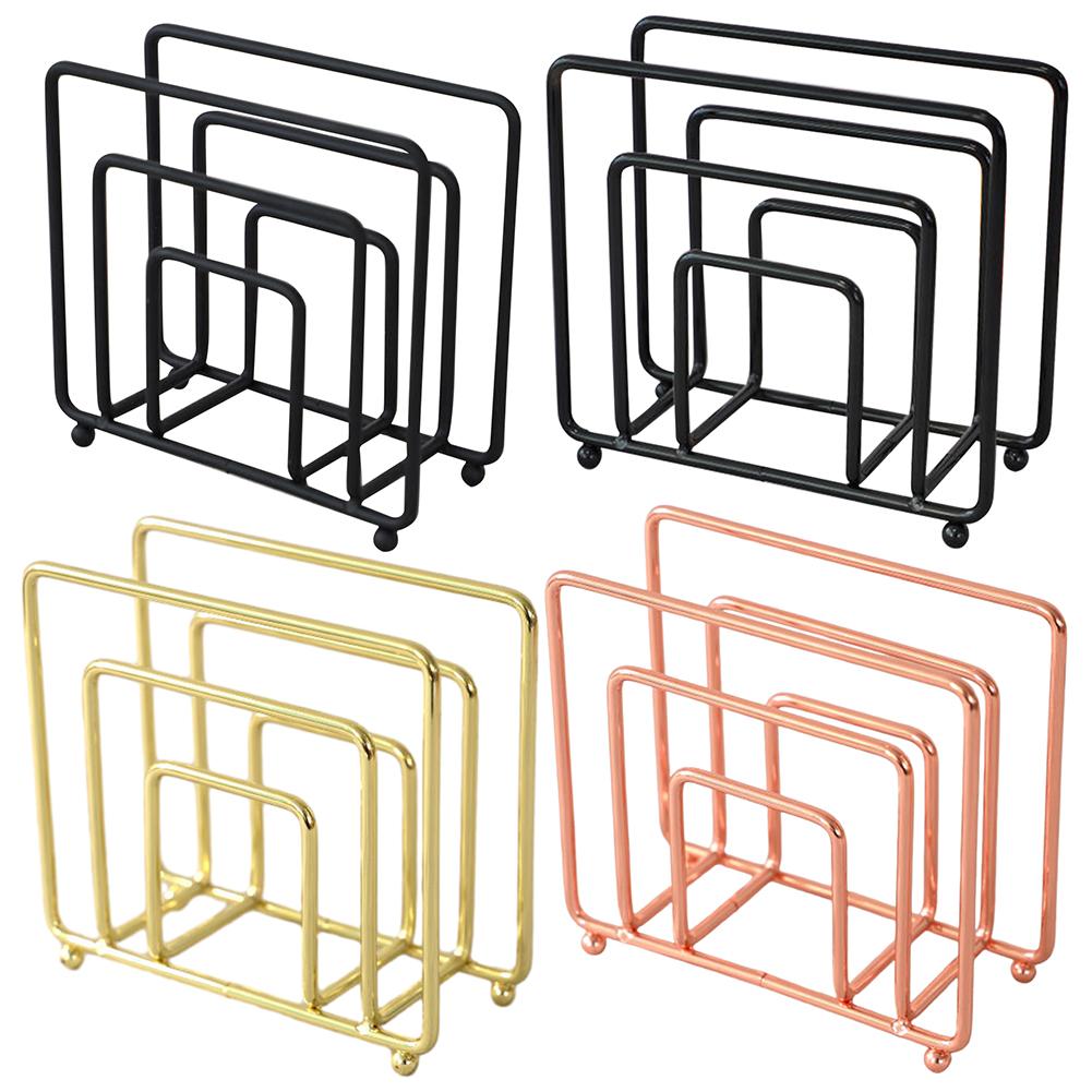 Iron Modern Metal Napkin Holder Large Capacity Vertical Freestanding Napkins Holder Square for Kitchen Dining Tables/Countertops