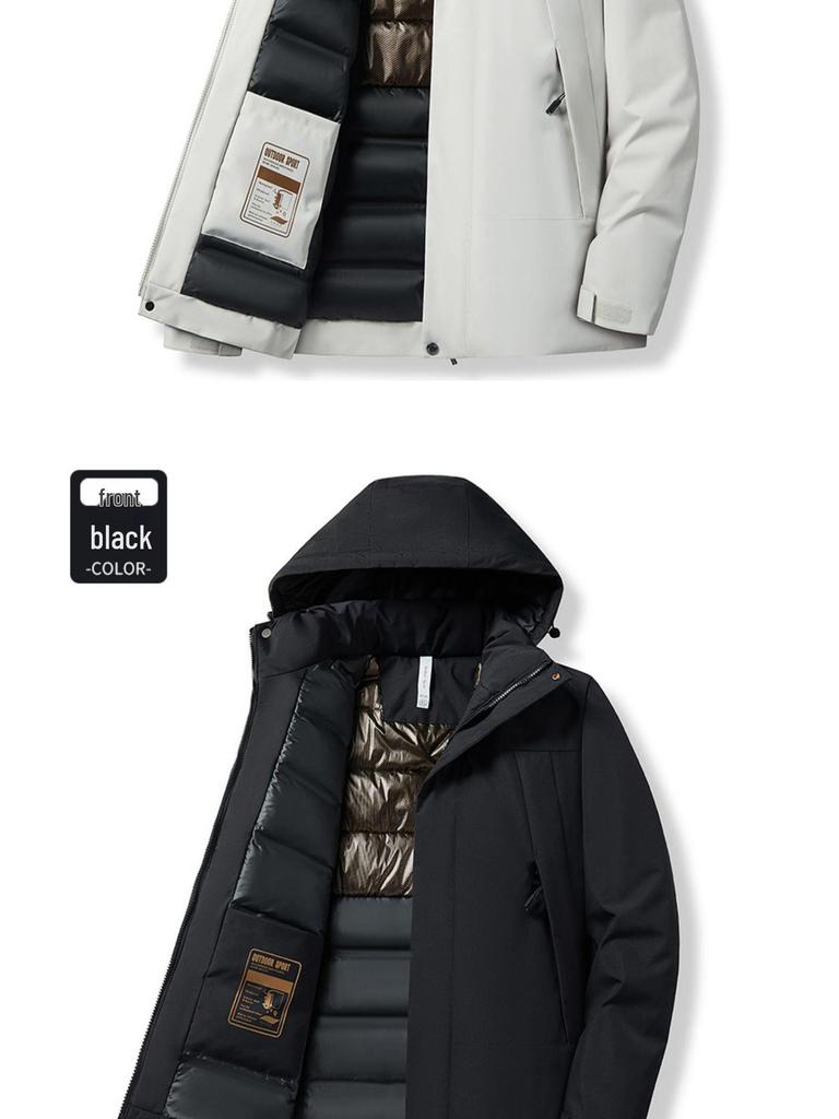 HJCAMEL Women's Color Block Windproof Waterproof Cotton Jacket with Detachable Winter Liner