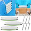 3 Pcs Pool Ladder Steps Replacement 18" Plastic Universal Heavy Duty Side Night Light Swimming Rung Step Pool Ladder With Screws