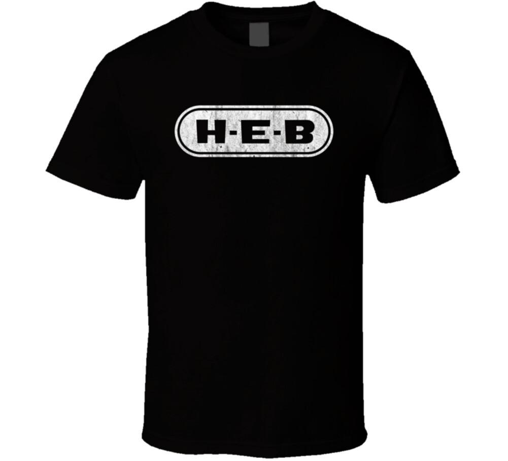 

Heb Grocery Store Company Logo Vintage Grunge Look T Shirt Mens Womens Tees Top M