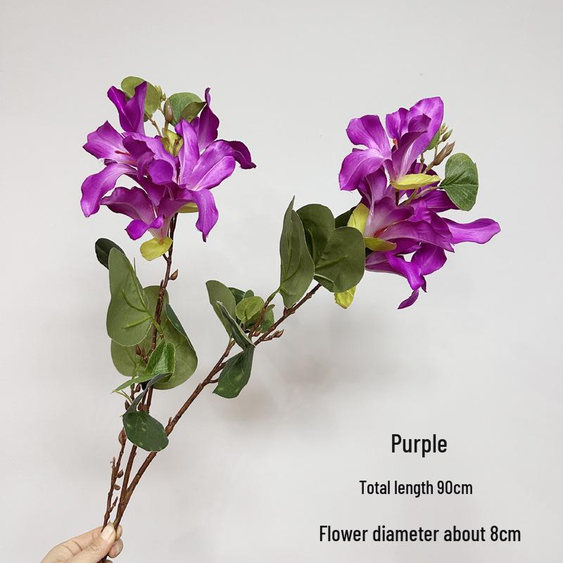 Bauhinia 2-Branch Silk Flower Arrangement for Weddings and Scenery