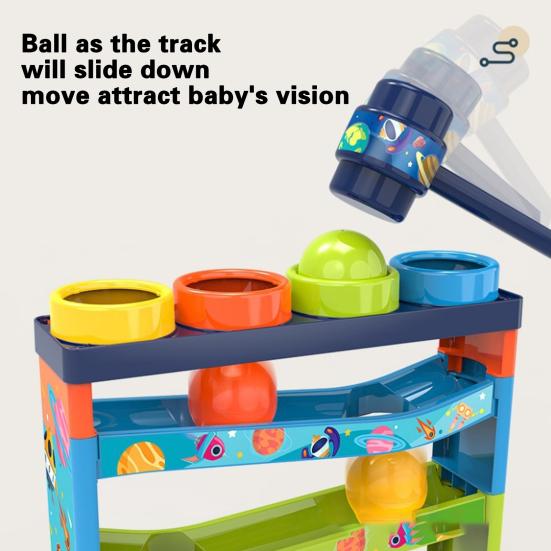 1 Set Track Toys 5 Layers Building Block Design Exercise Hand Strength Slide Down Assembly Joy Entertainment ABS Pound
