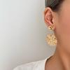 Retro Heavy Metal Stil 3D Blume Blatt Quaste Ohrringe