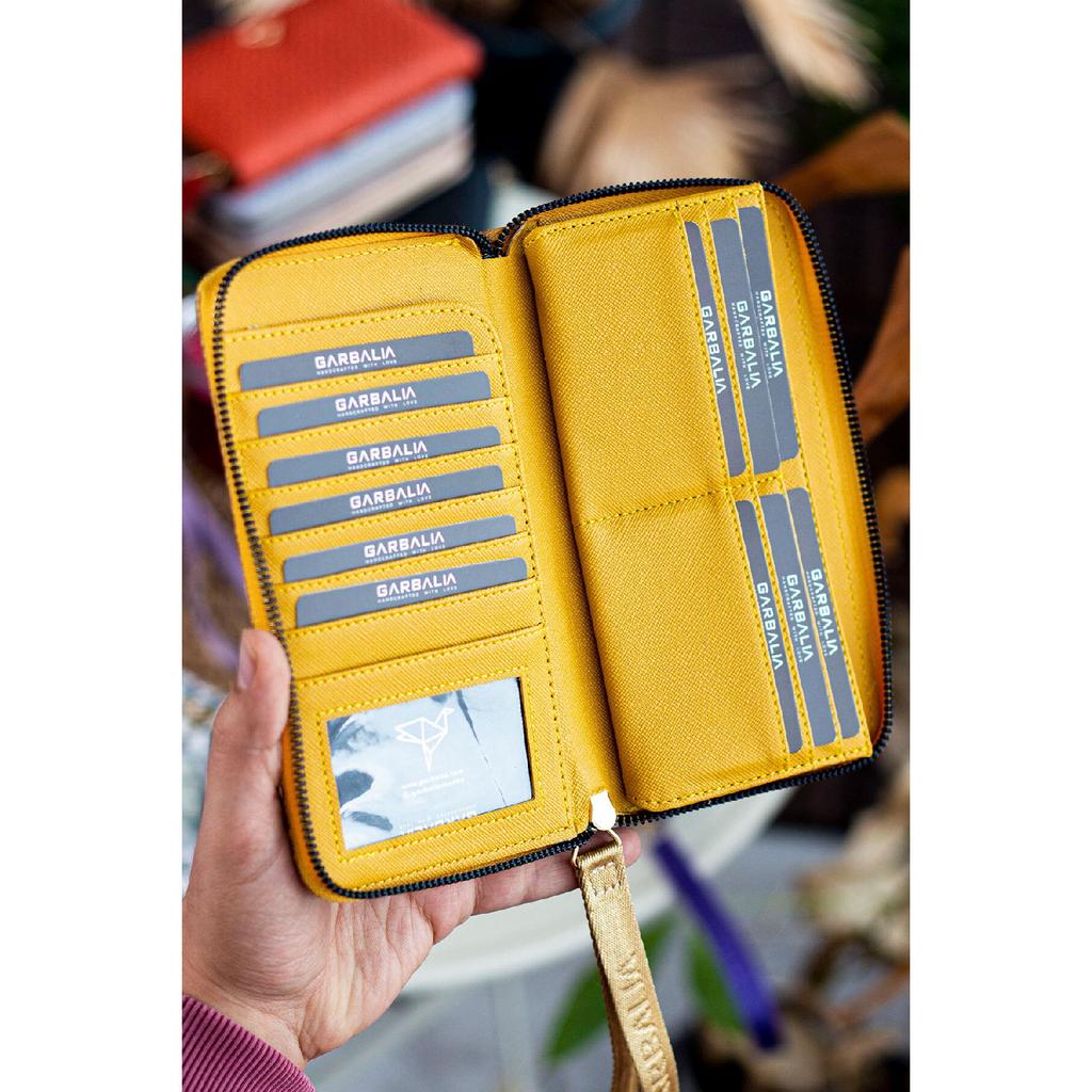 Rukojeť na zápěstí Tilburg Vzor pletení ze slámy Švestková Fialová Portfolio Peněženka s velkým množstvím držáku na karty