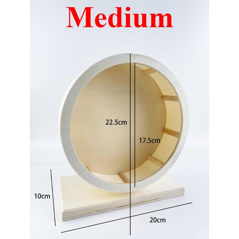 Naturalne Drewno Ciche Wielofunkcyjne Kołowrotek do Biegania Nietoksyczna Zabawka Ćwiczeniowa dla Chomików Wytrzymały Kołowrotek do Biegania dla Małych Zwierząt