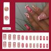 24pcs Long Ballerina Fake Nails Carved Flower Nail Tips Fashion Press On Nails  Women Girls