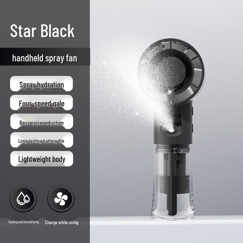 

High-Speed Ice-Feeled Nano Mist Fan: Portable, Wearable, Mini Desktop Hydrating Fan 60*46*160 чёрный