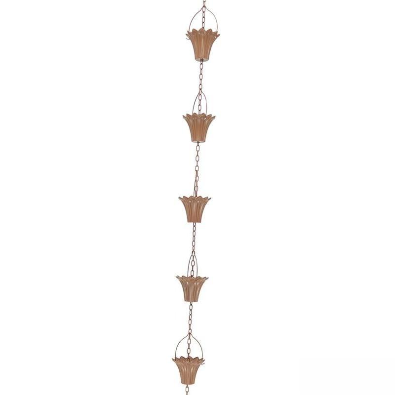 100cm Gutters Rain Chain Replacement Downspouts Decorative Cups Display Pouring Cups Outdoor Rainwater Catcher Chains