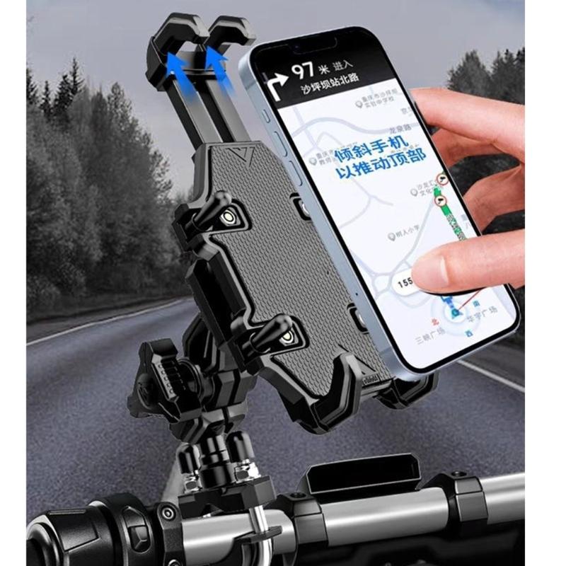 Motorcycle Phone Mount Holder Bike Phone Holder, Motorcycle Handlebar Cellphone Clamp,AntiShake Phone Mount