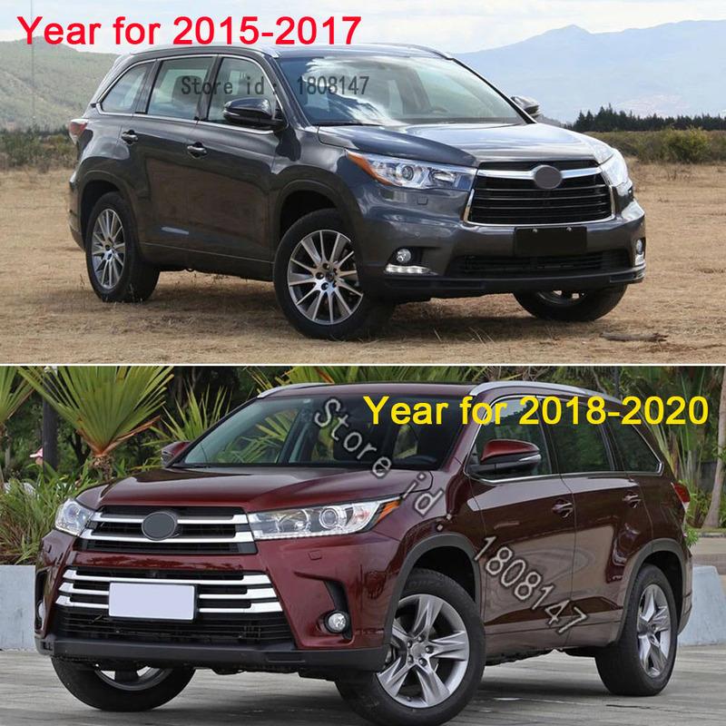 For Toyota Highlander 2015 2016-2017 2018 2019 2020 Cover Stainless Steel Rear Door Bottom Tailgate Frame Plate Trim Lamp Trunk