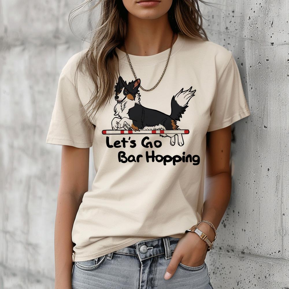 Border Collie T Shirt Women Streetwear Graphic T Shirt Female Comic Manga Clothes