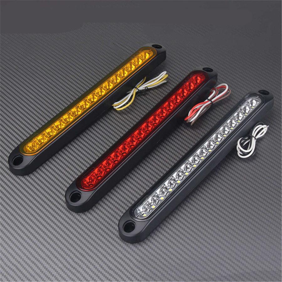 15 LEDs Car Truck Brake Stop Light Bar White Color 250 x 27.5 x 16mm Waterproof