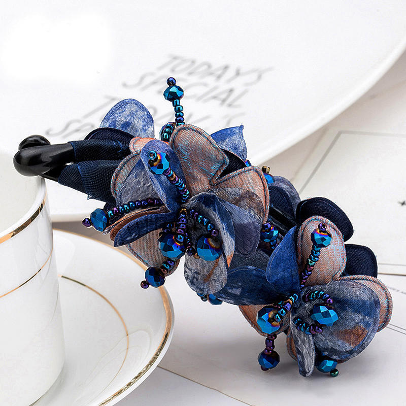 Flower Hair Clip Ponytail Holder Durable Long Lasting Strong Hold Braiders Non Slip French Barrettes Updo Claw Clip