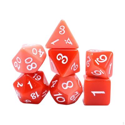 7 Pièces Dés Multicolores D4-d20 Jouets de Fête Jeu de Plateau Accessoires de Classe Jeu de Rôle RPG