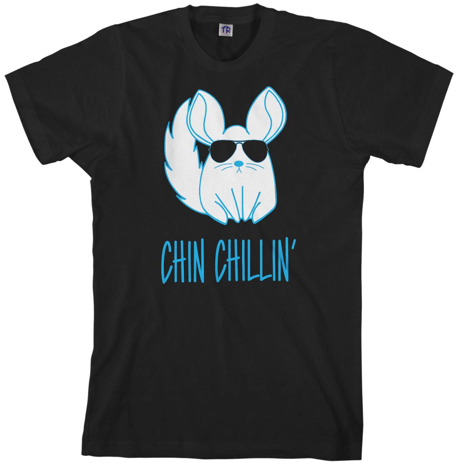 Chin Chillin  Men s T shirt Cool Chinchilla Funny Gift L