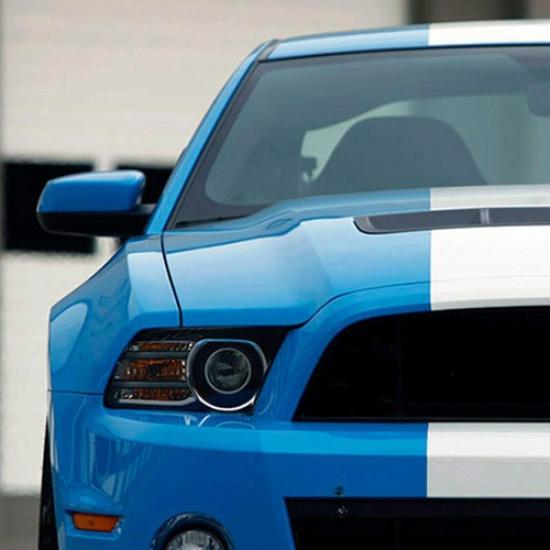 LF+RH For Ford Mustang 2010-2014 OX Style Side Mirror Cover Caps Carbon Black