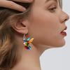 Colorful Hummingbird Earrings Women's Pendant Dangling Earrings Jewelry For Women Earrings Accessories Acrylic Dangling Earrings