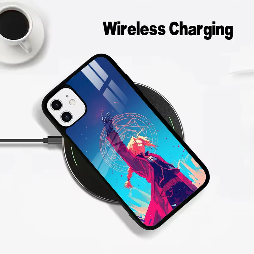 Fullmetal -Alchemist-Edward -Elric Pentru iPhone17 16 15 14 13 12 11 Plus Pro Max Plus Încărcător Wireless Carcasă Telefon